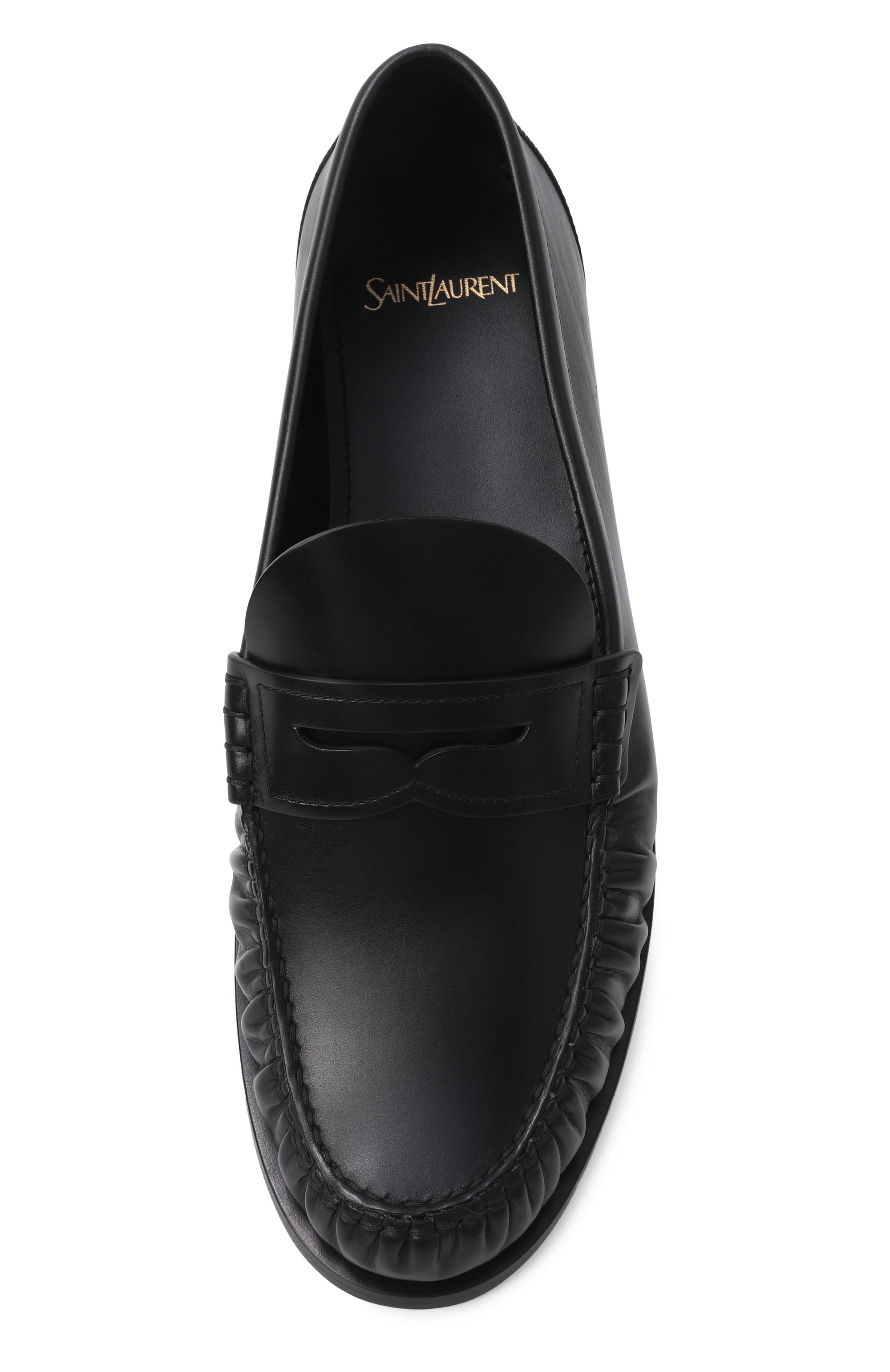 Кожаные пенни-лоферы laurent SAINT LAURENT черного цвета по цене 131000 руб., арт. 820618/AAELH, фото 6 Кожаные пенни-лоферы laurent SAINT LAURENT, арт. 820618/AAELH, фото 6