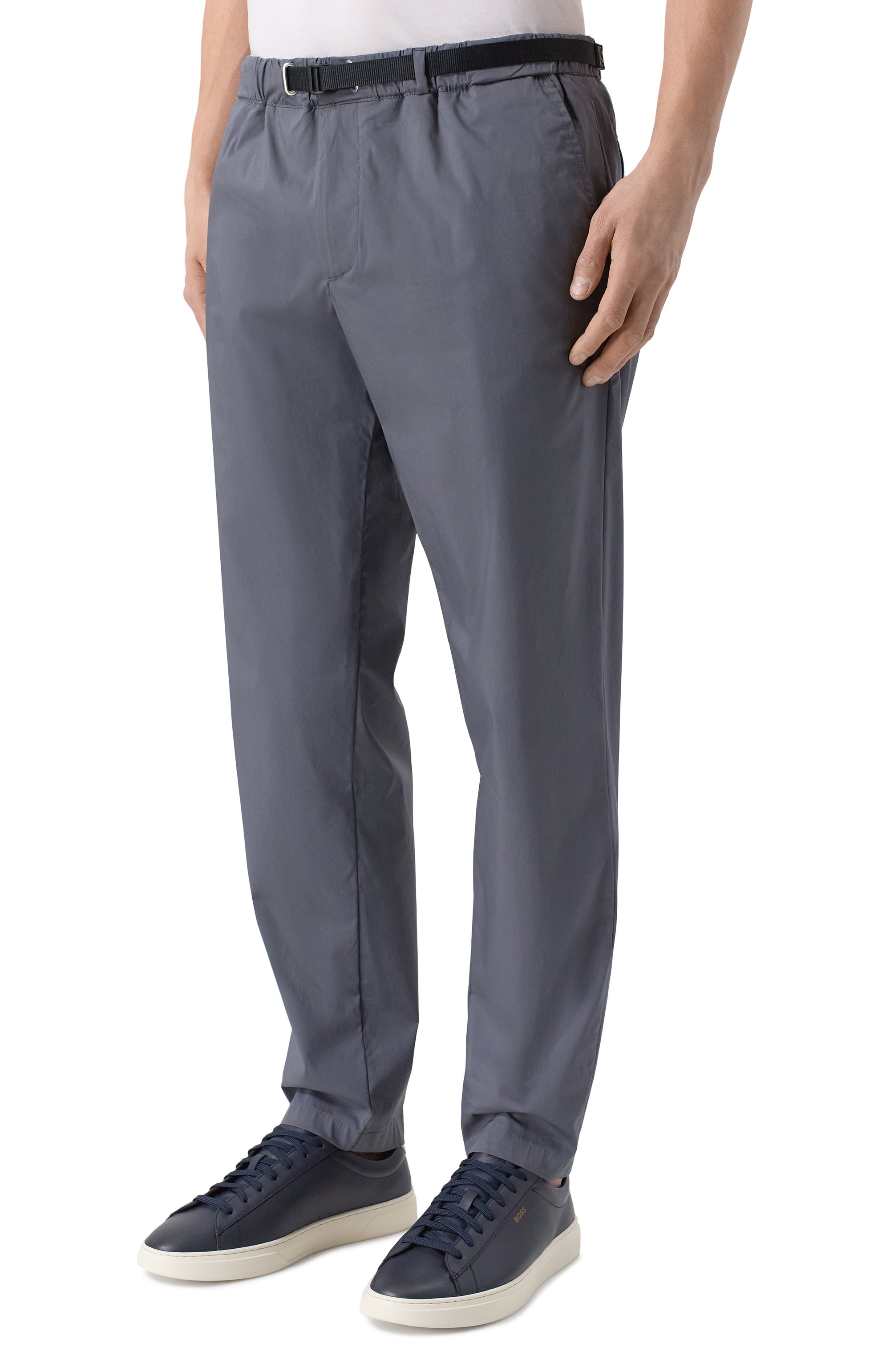 Хлопковые брюки WHITE SAND темно-серого цвета по цене 23600 руб., арт. 26SU66/311, фото 3 Хлопковые брюки WHITE SAND, арт. 26SU66/311, фото 3