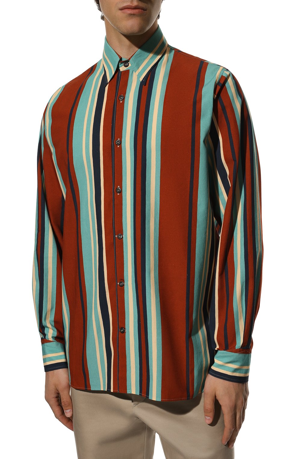 Хлопковая рубашка PRADA, арт. SC568-10EN-F0046-221, фото 3