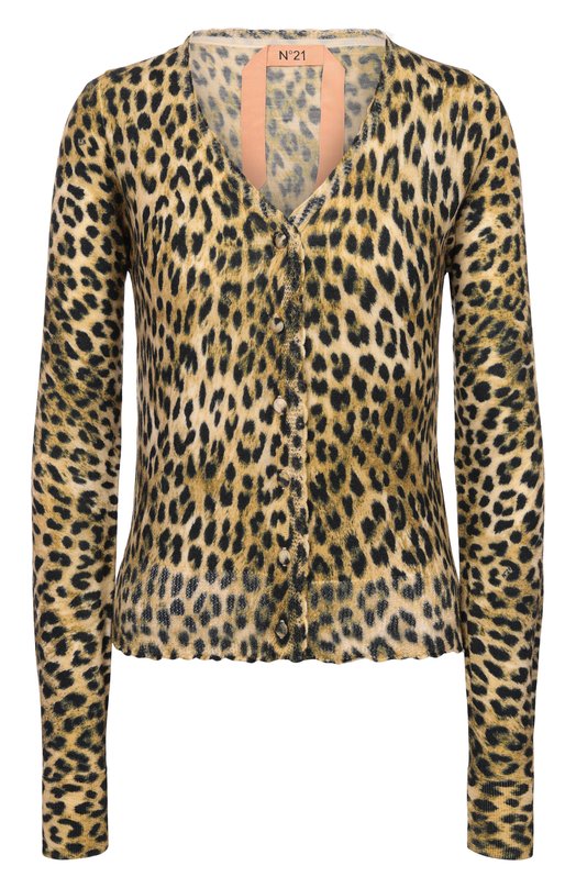 Шерстяной кардиган N21 A002/9000 Леопардовый A002/9000