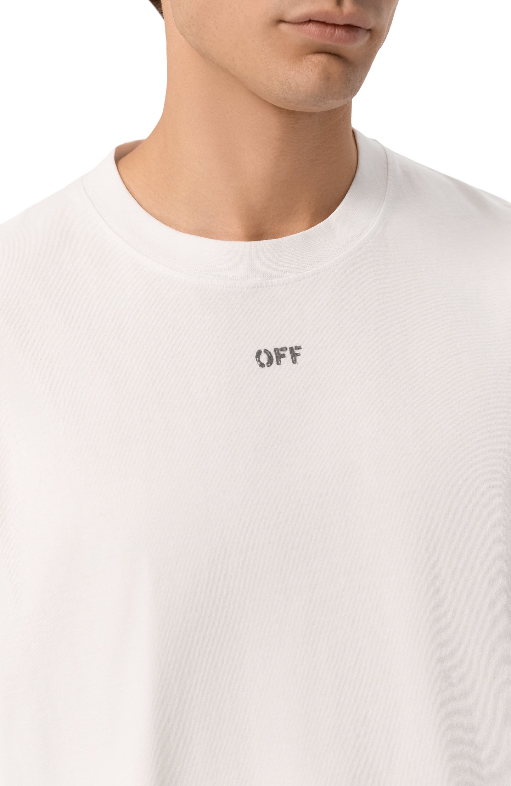 Хлопковая футболка OFF-WHITE, арт. 0MAA120F26JER00R1, фото 5