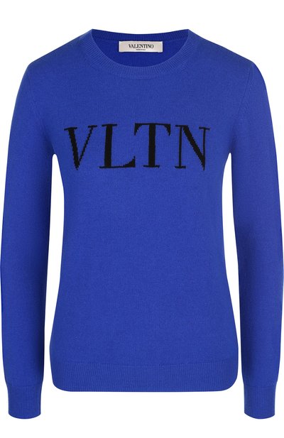 Женский пуловер из смеси шерсти и кашемира с логотипом бренда VALENTINO, арт. QB3KC10546T
