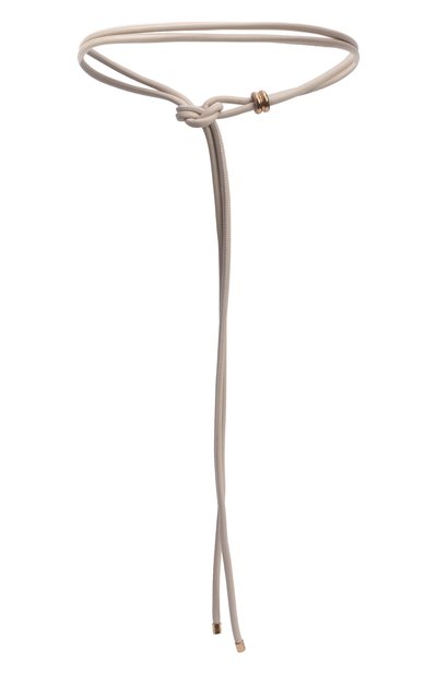 Кожаный пояс AGNONA кремового цвета по цене 53650 руб., арт. L61002E/U8090E, фото 3 Кожаный пояс AGNONA, арт. L61002E/U8090E, фото 3