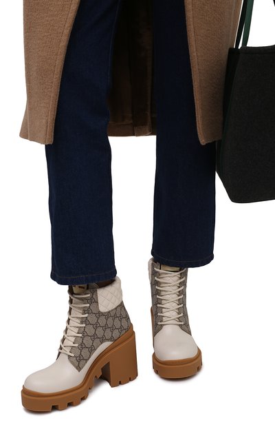 Кожаные ботильоны trip GUCCI, арт. 659691/UC810, фото 3