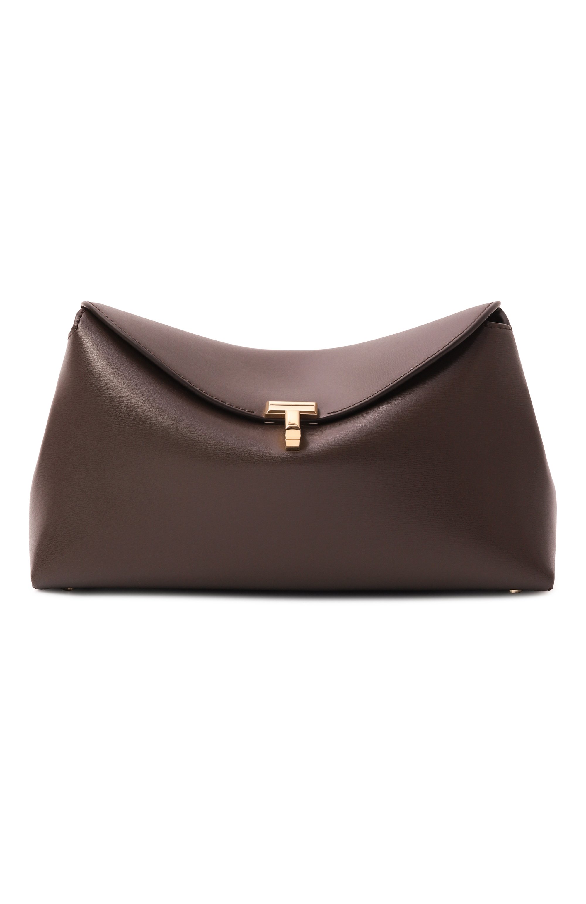 Клатч t-lock TOTEME темно-коричневого цвета по цене 137000 руб., арт. 244-WAL950-LE0025, фото 1 Клатч t-lock TOTEME, арт. 244-WAL950-LE0025, фото 1