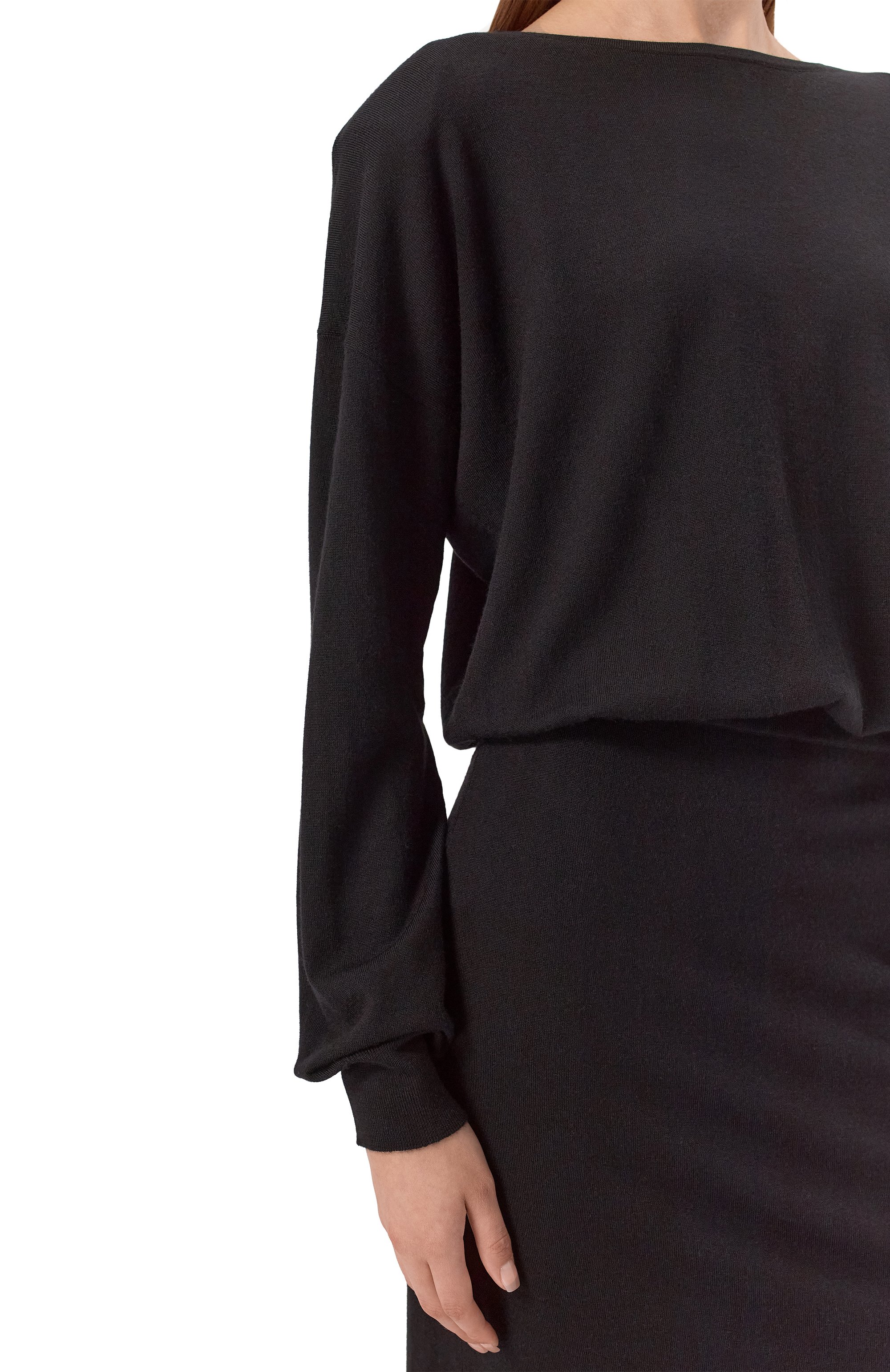 Платье из шерсти и вискозы P.A.R.O.S.H. черного цвета по цене 67650 руб., арт. LIME25-D550907, фото 5 Платье из шерсти и вискозы P.A.R.O.S.H., арт. LIME25-D550907, фото 5