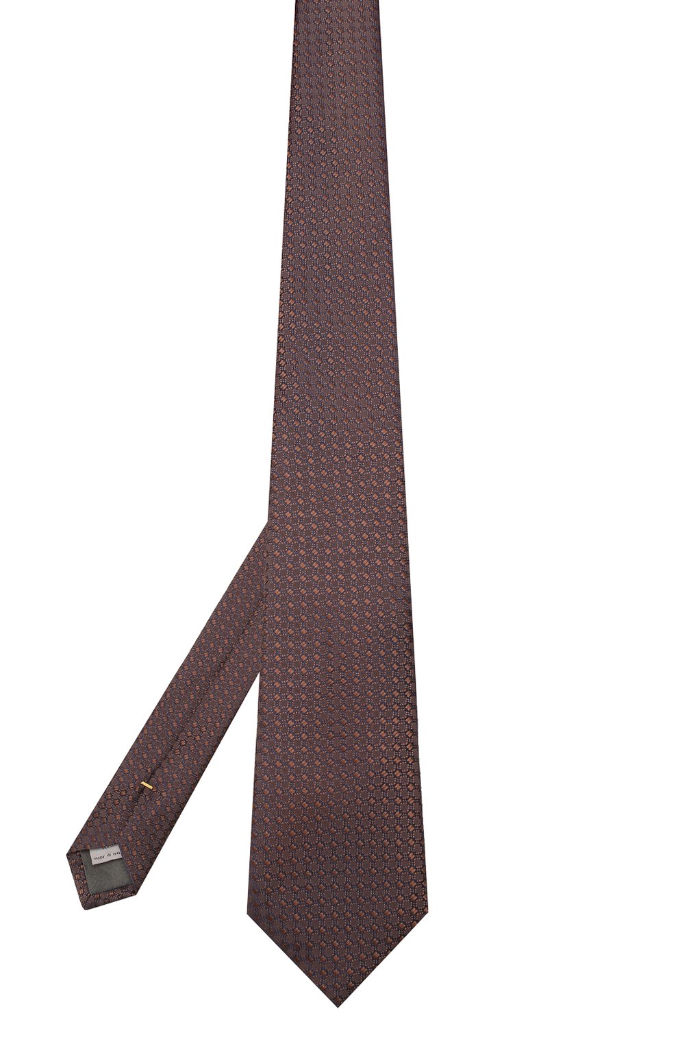 Шелковый галстук CANALI коричневого цвета по цене 9525 руб., арт. 18/HJ02290, фото 2 Шелковый галстук CANALI, арт. 18/HJ02290, фото 2