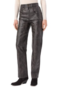 Женские брюки ISABEL MARANT ETOILE черного цвета, арт. 25PPA0519FA-C1B01E | Фото 3 (Длина (брюки, джинсы): Стандартные; Женское Кросс-КТ: Брюки-одежда; Силуэт Ж (брюки и джинсы): Прямые; Стили: Гранж)