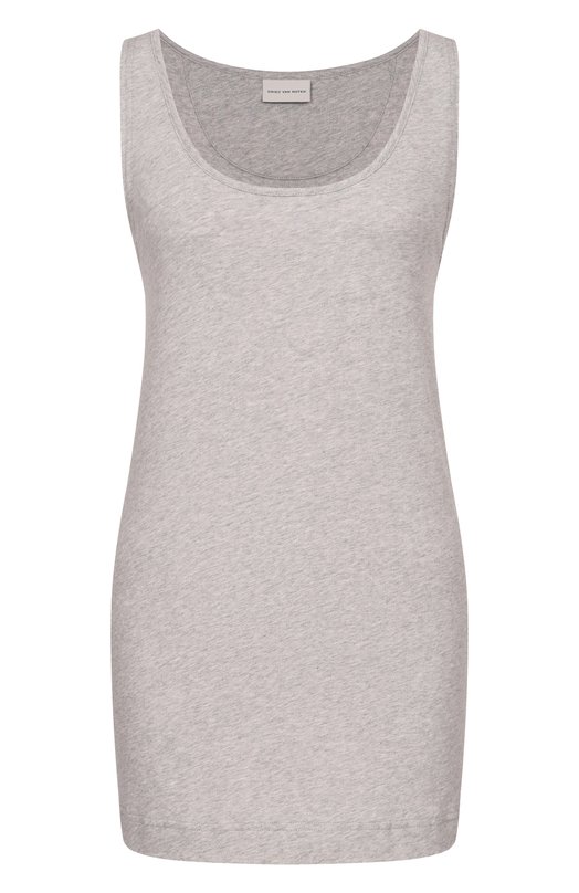 Хлопковая майка Dries Van Noten 131118/3606 Серый 131118/3606