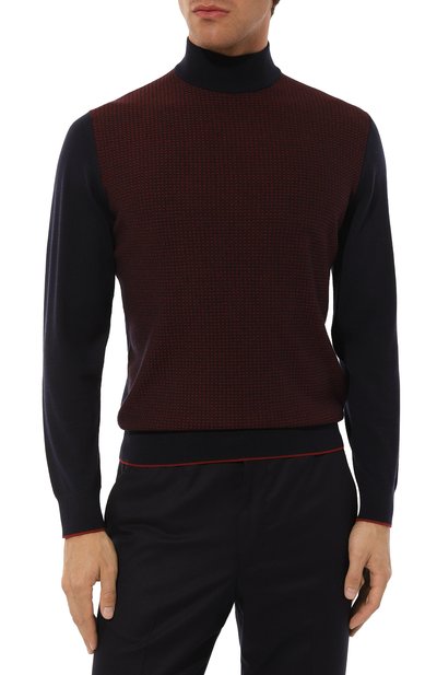 Водолазка из шерсти и шелка STEFANO RICCI темно-синего цвета по цене 127500 руб., арт. KE06007AM1/E24303, фото 3 Водолазка из шерсти и шелка STEFANO RICCI, арт. KE06007AM1/E24303, фото 3