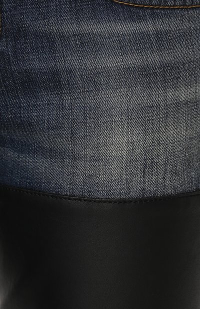 Джинсы-скинни из хлопка и кожи R13, арт. R13WM0041-15, фото 5