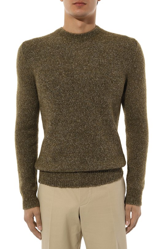 Свитер из шерсти и хлопка Corneliani 94M550-9425103 Хаки  94M550-9425103 Фото 3