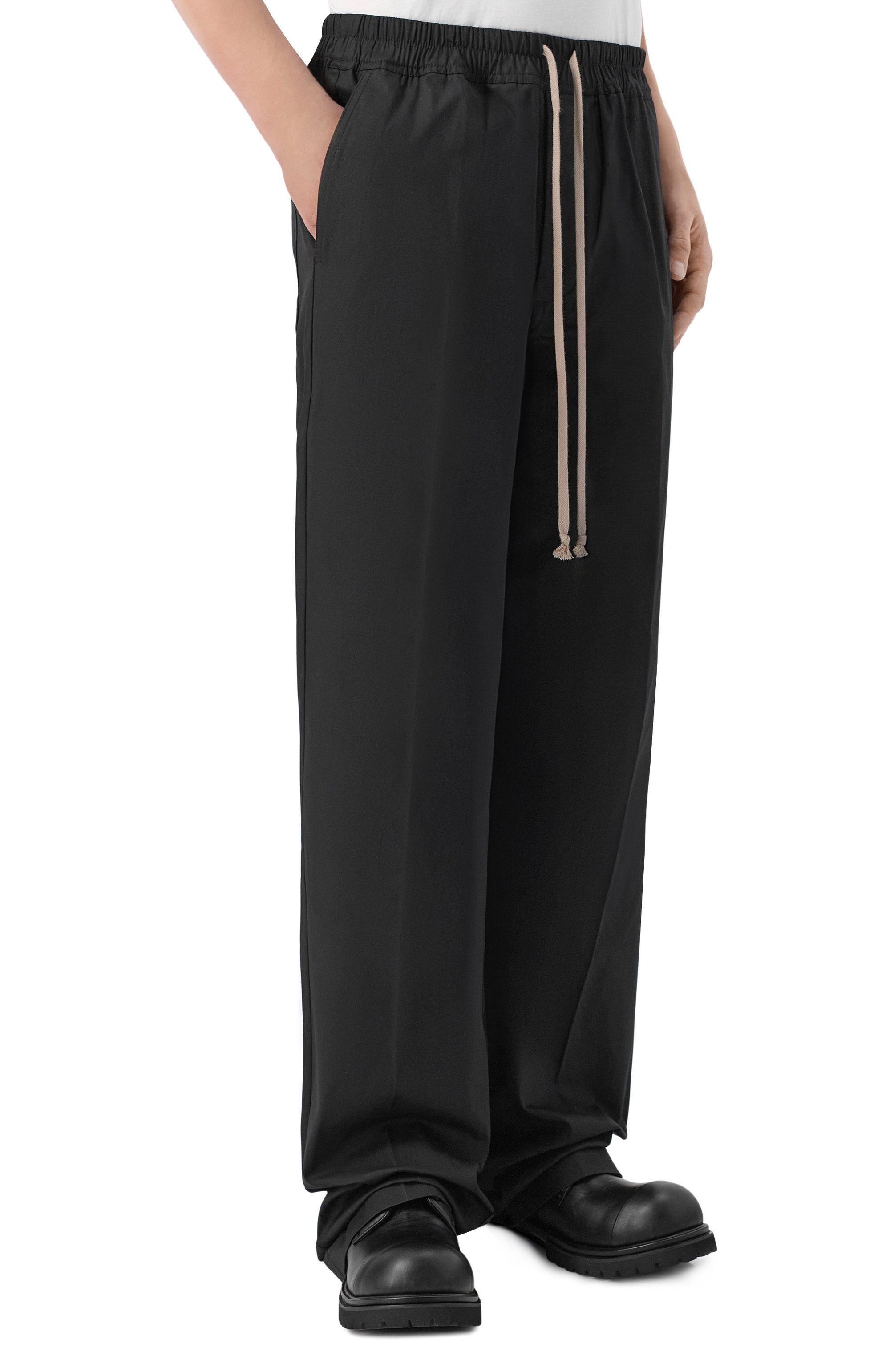 Хлопковые брюки RICK OWENS, арт. RU02F4378/TE, фото 3