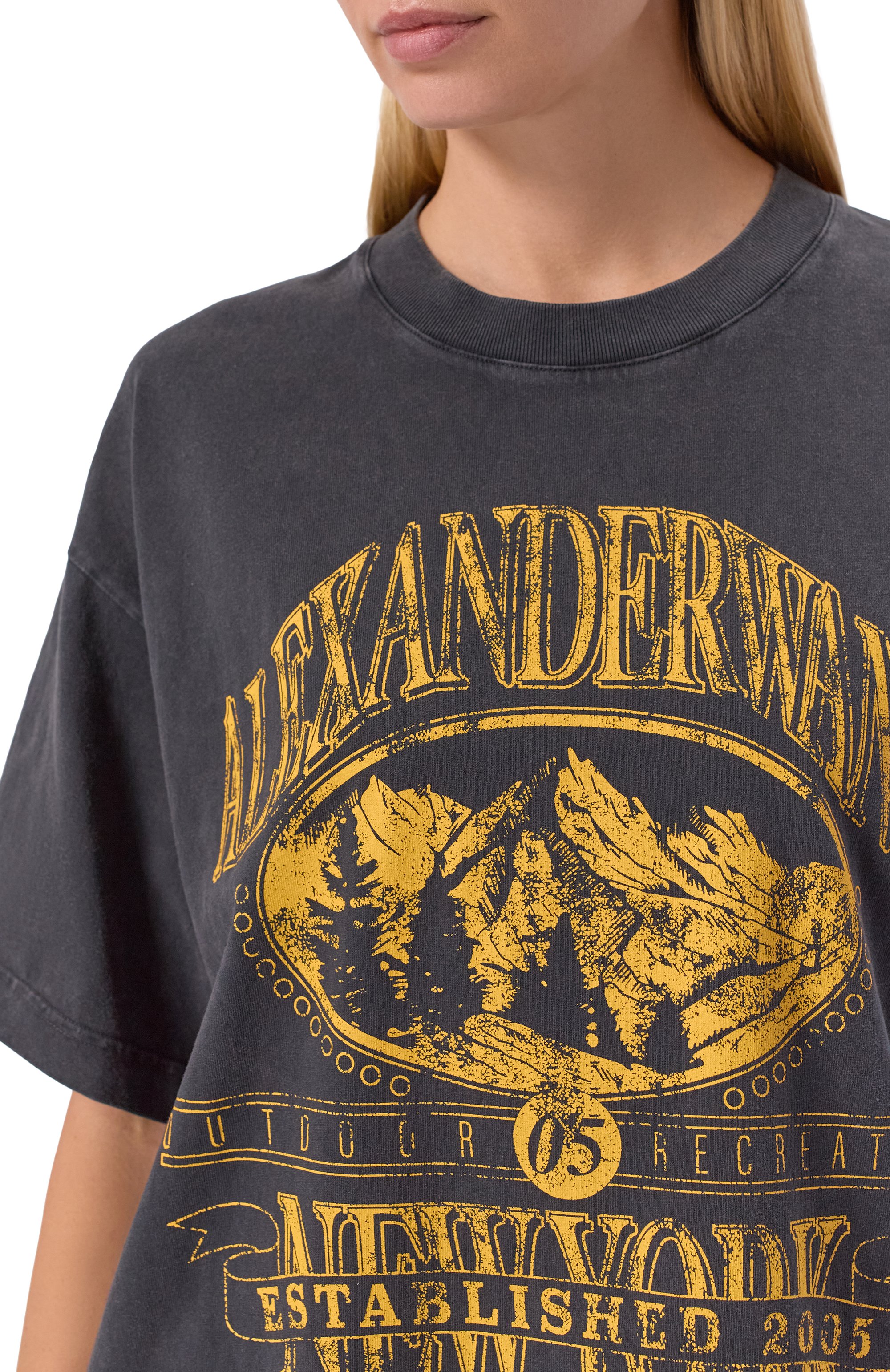 Хлопковая футболка ALEXANDER WANG черного цвета по цене 49900 руб., арт. UCC4251851, фото 5 Хлопковая футболка ALEXANDER WANG, арт. UCC4251851, фото 5