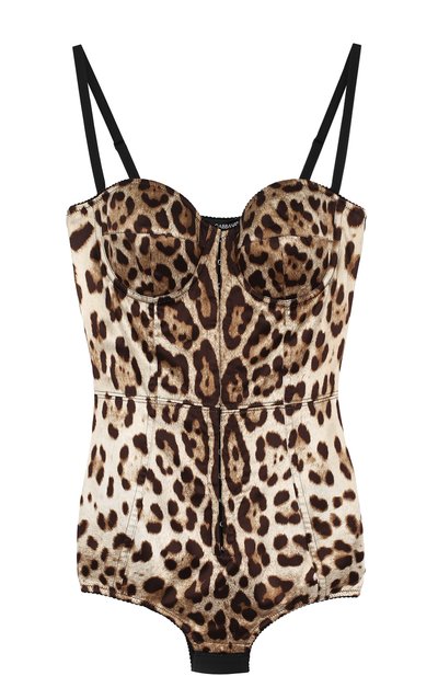 Шелковое леопардовое боди DOLCE & GABBANA, арт. 0102/F71F0T/FS1G0, фото 1