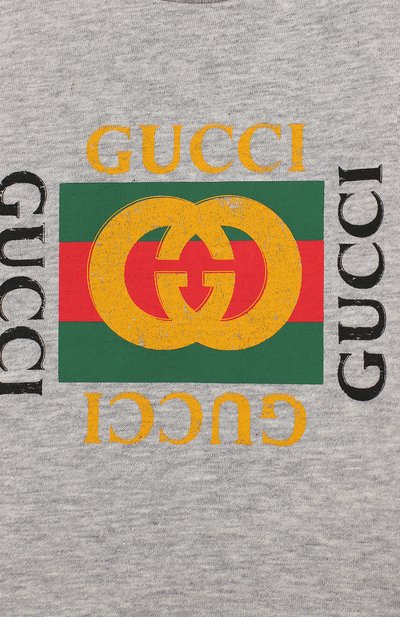 Хлопковая футболка GUCCI, арт. 497845/X3L91, фото 3