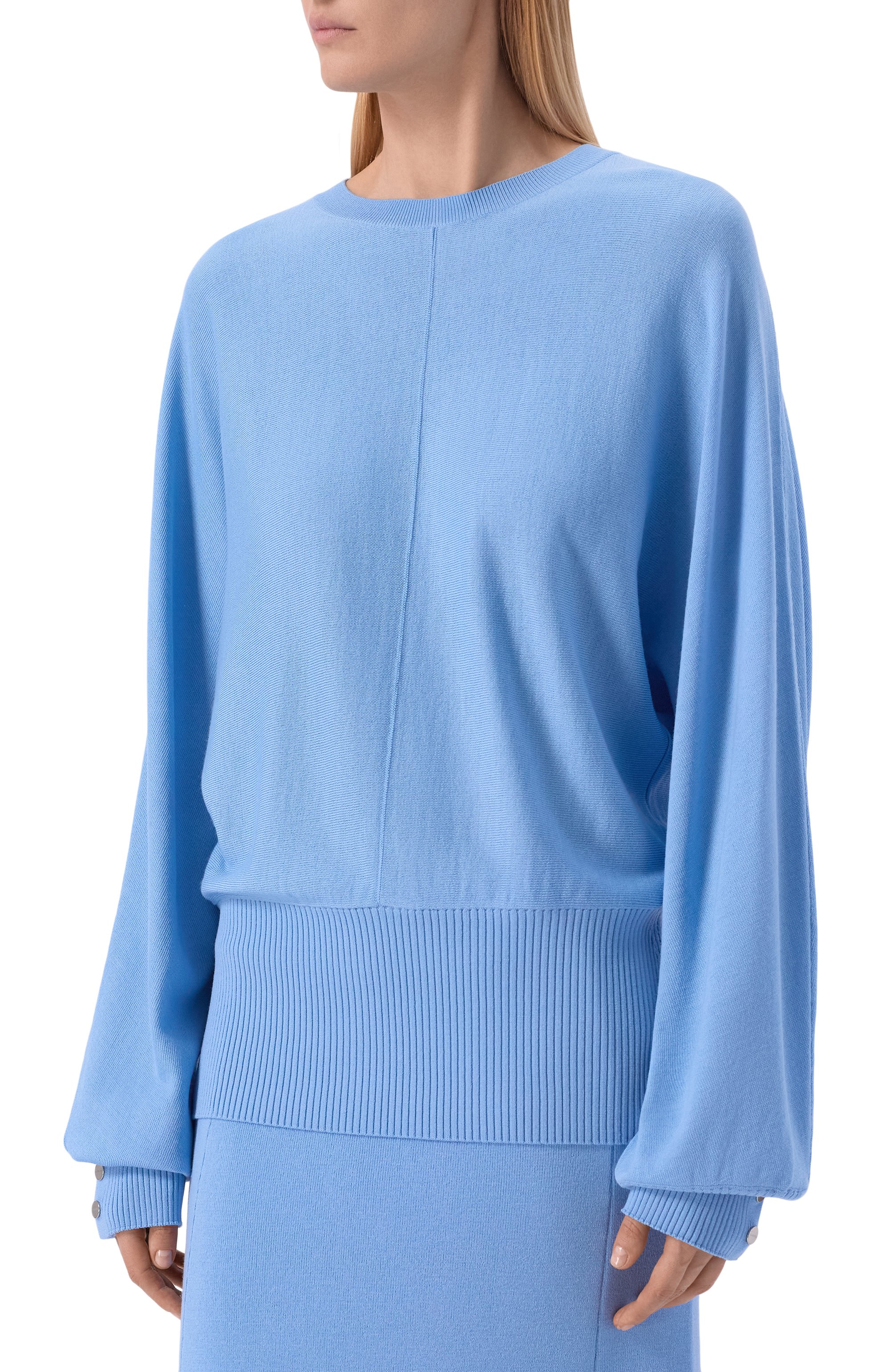 Шерстяной пуловер LANVIN голубого цвета по цене 225000 руб., арт. RW-P00054-K107-E26, фото 3 Шерстяной пуловер LANVIN, арт. RW-P00054-K107-E26, фото 3