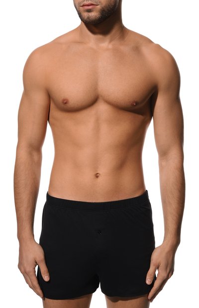 Хлопковые боксеры HANRO черного цвета по цене 21940 руб., арт. 073172., фото 2 Хлопковые боксеры HANRO, арт. 073172., фото 2