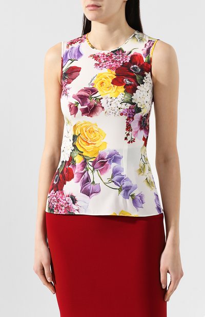 Шелковый топ DOLCE & GABBANA, арт. F7ZZFT/FSAX3, фото 3