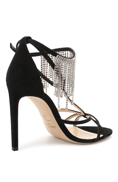 Замшевые босоножки bijou 100 JIMMY CHOO, арт. BIJ0U 100/DRS, фото 4