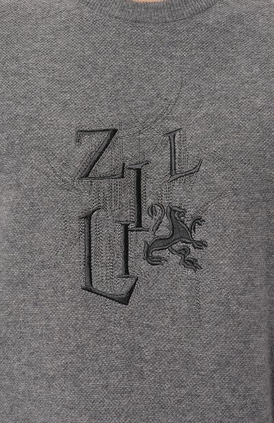 Джемпер из шерсти и кашемира ZILLI серого цвета по цене 99500 руб., арт. KRN001M0220VZF000, фото 5 Джемпер из шерсти и кашемира ZILLI, арт. KRN001M0220VZF000, фото 5