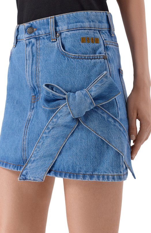 Джинсовая юбка MSGM 3941MDD235L/257759 Голубой  3941MDD235L/257759 Фото 5