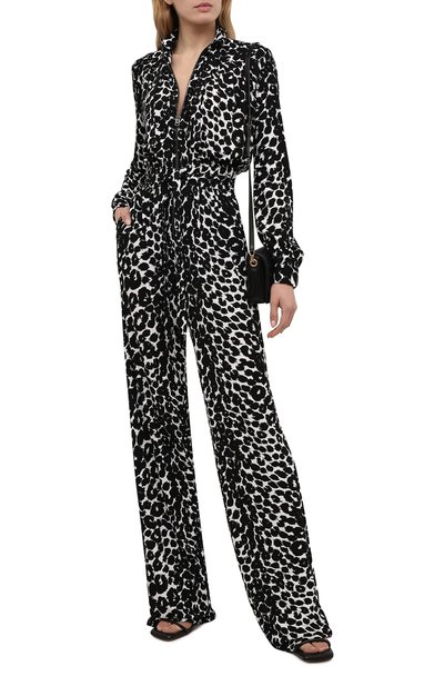 Комбинезон из вискозы TOM FORD черно-белого цвета по цене 481000 руб., арт. TUJ097-FAP116, фото 2 Комбинезон из вискозы TOM FORD, арт. TUJ097-FAP116, фото 2