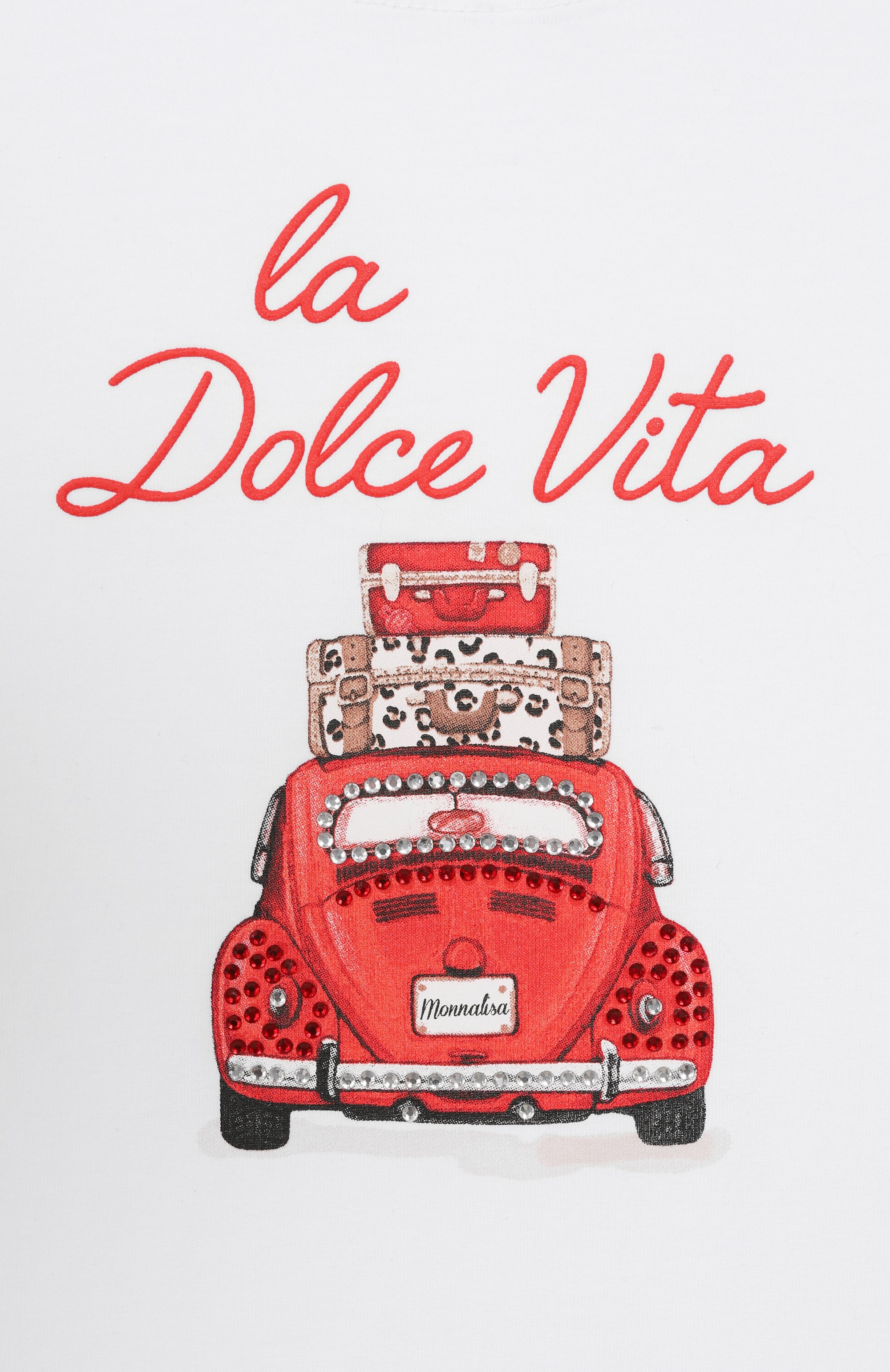 Хлопковая футболка MONNALISA, арт. 11E626, фото 3