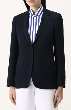 Однотонный жакет из смеси вискозы и льна KITON, арт. DG81GK09P7901000, фото 3