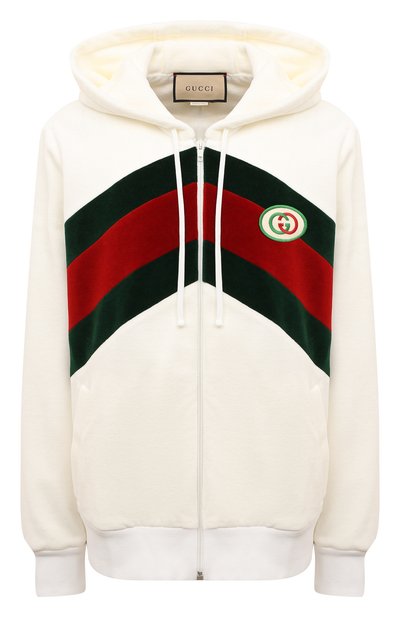 Хлопковая толстовка GUCCI бежевого цвета по цене 201600 руб., арт. 678640 XJDYG, фото 1 Хлопковая толстовка GUCCI, арт. 678640 XJDYG, фото 1