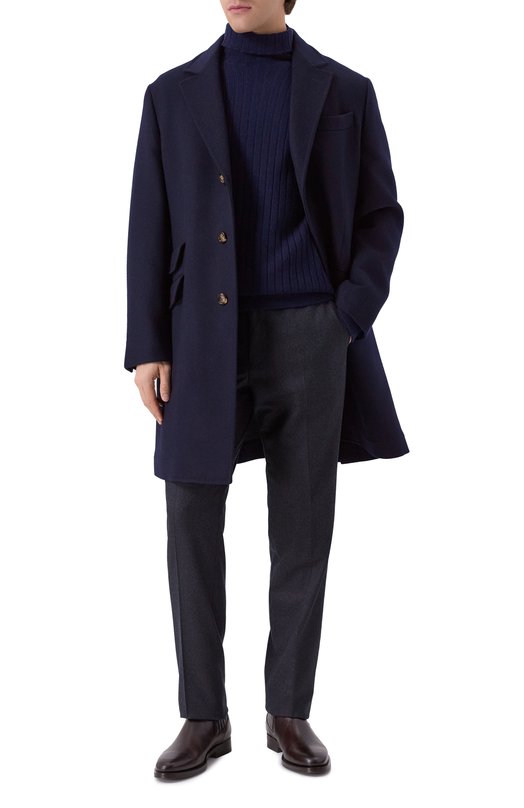 Шерстяной свитер KNT UMM065403 Синий  UMM065403 Фото 2