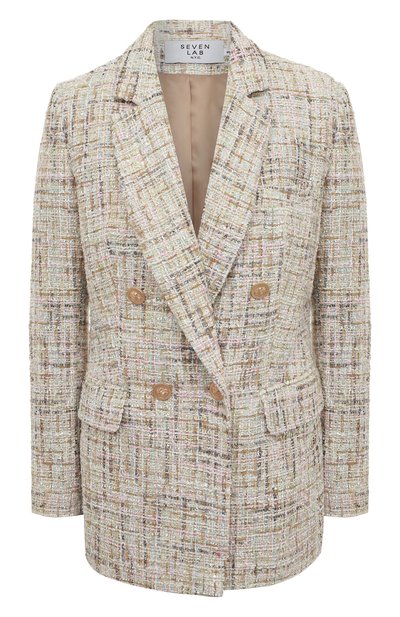 Женский двубортный жакет SEVEN LAB, арт. JK tw multi beige