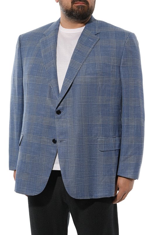 Пиджак из шерсти и шелка Brioni RGH01B/P1A82 Синий  RGH01B/P1A82 Фото 3