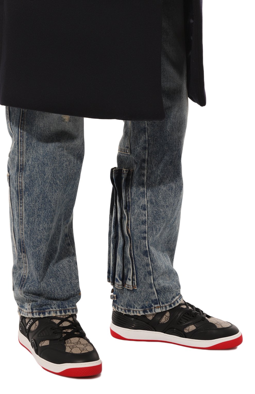 Комбинированные кеды basket GUCCI, арт. 673077 2SHG0, фото 3