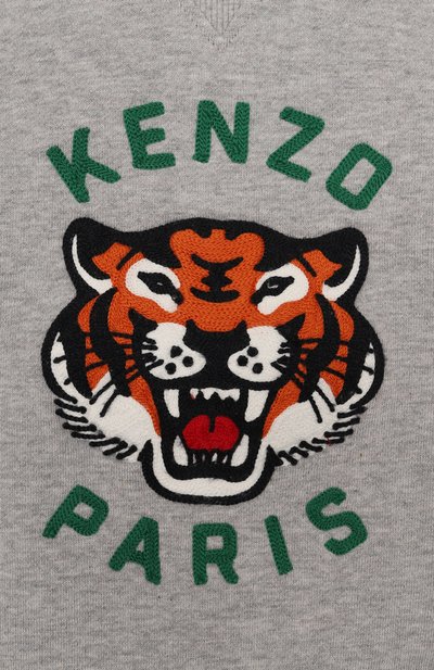 Хлопковый свитшот KENZO серого цвета по цене 21350 руб., арт. K61509, фото 3 Хлопковый свитшот KENZO, арт. K61509, фото 3