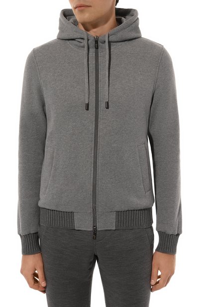 Толстовка из хлопка и кашемира CAPOBIANCO, арт. 17M404.FW00., фото 3