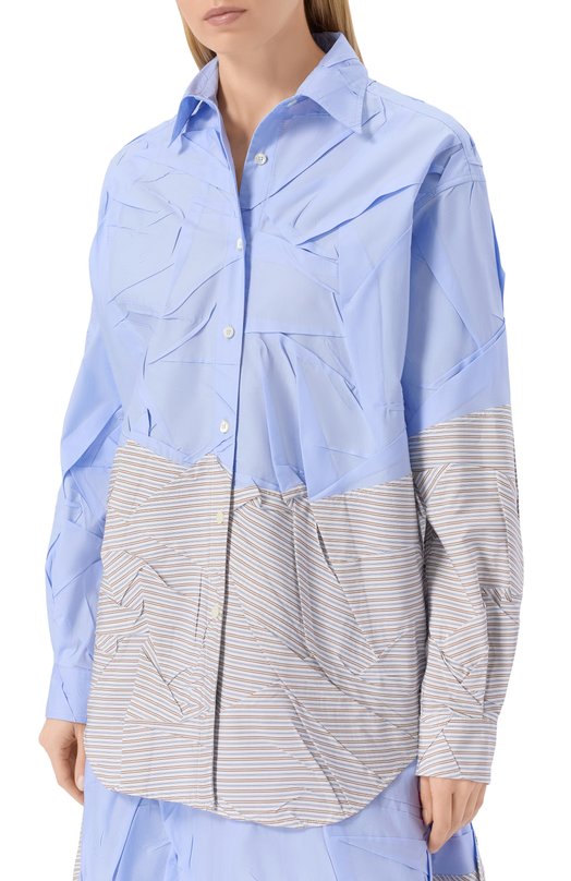 Хлопковая рубашка Moschino A0223/0431 Голубой  A0223/0431 Фото 3