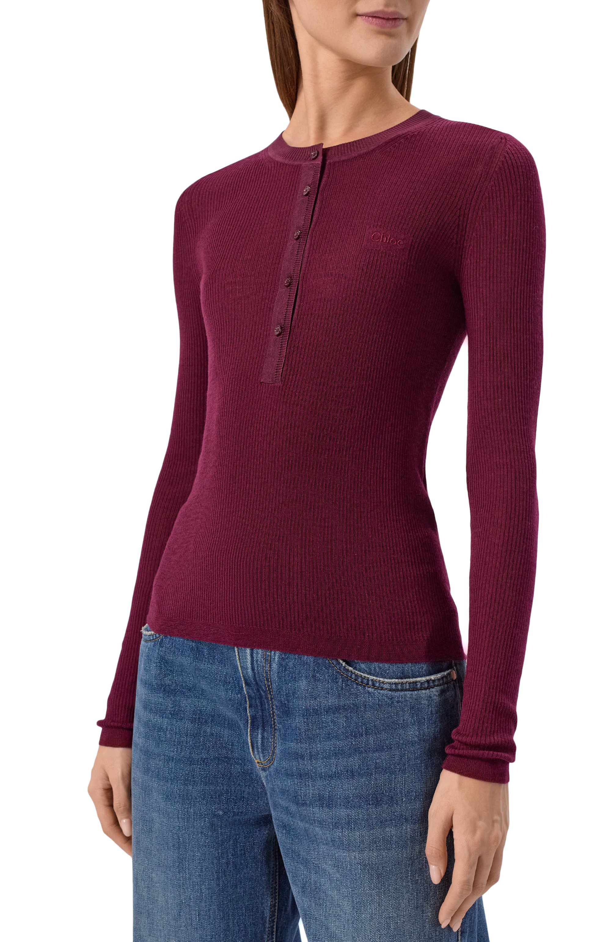 Шерстяной пуловер CHLOÉ, арт. CH24WMP51667, фото 3