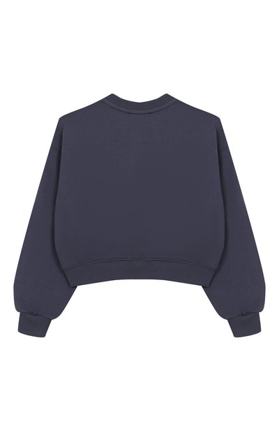 Хлопковый свитшот MSGM KIDS темно-синего цвета по цене 15400 руб., арт. S6MSJGSW181, фото 2 Хлопковый свитшот MSGM KIDS, арт. S6MSJGSW181, фото 2