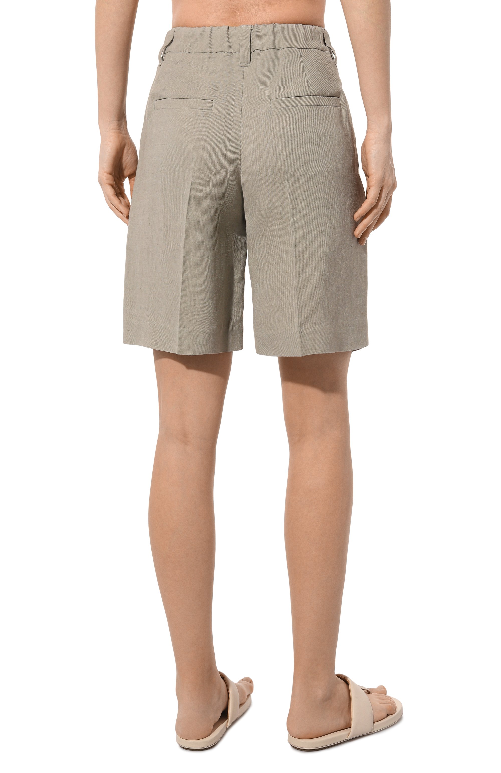 Шорты из вискозы и льна BRUNELLO CUCINELLI, арт. MH126B1365, фото 4