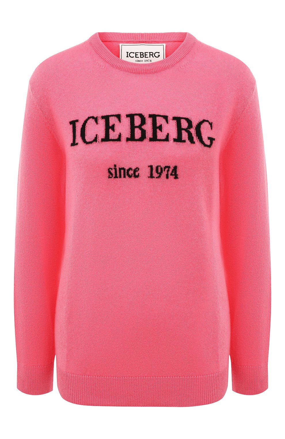 Кашемировый пуловер ICEBERG розового цвета по цене 33150 руб., арт. 19I I2S0/A026/7003/0UTLET AW22-23, фото 1 Кашемировый пуловер ICEBERG, арт. 19I I2S0/A026/7003/0UTLET AW22-23, фото 1