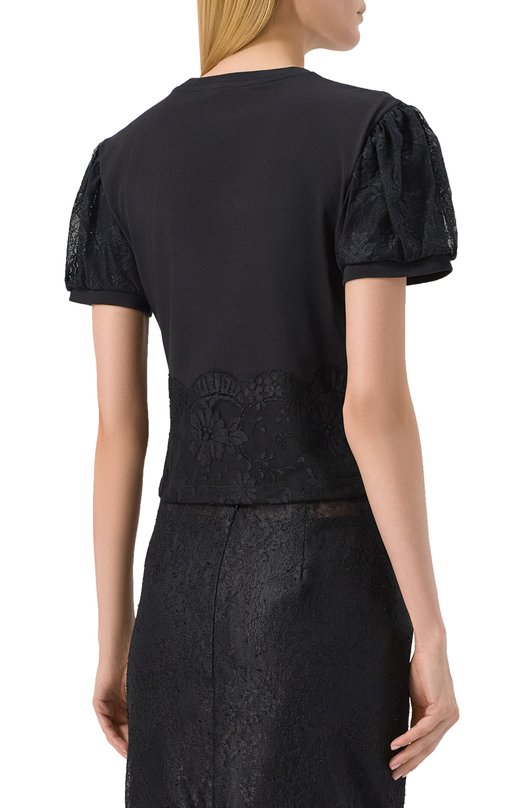 Хлопковый топ Nina Ricci 25AJT0024/C01104 Чёрный  25AJT0024/C01104 Фото 4