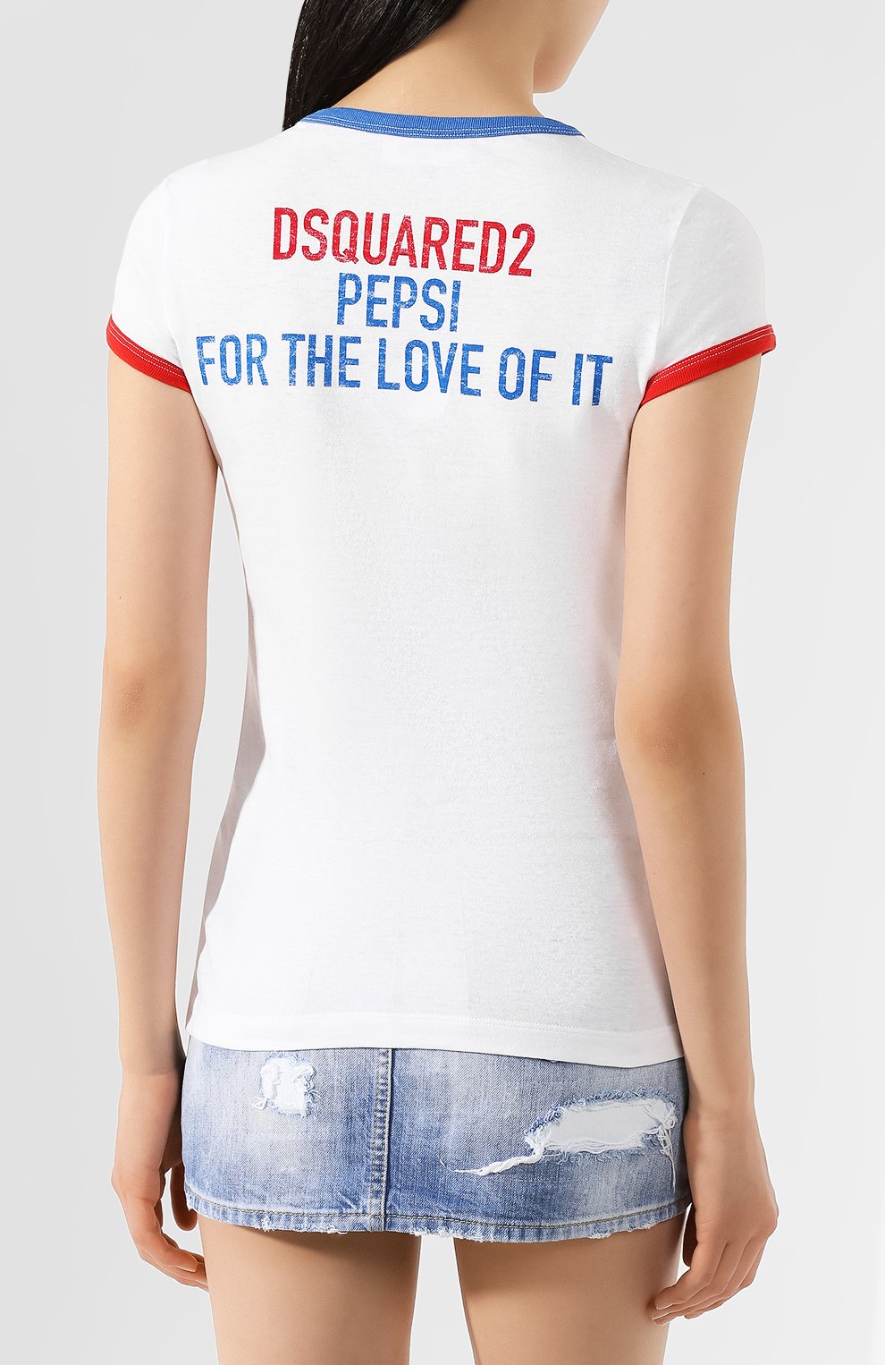 Хлопковая футболка DSQUARED2 белого цвета по цене 25200 руб., арт. S73GC0258/S22507, фото 4 Хлопковая футболка DSQUARED2, арт. S73GC0258/S22507, фото 4