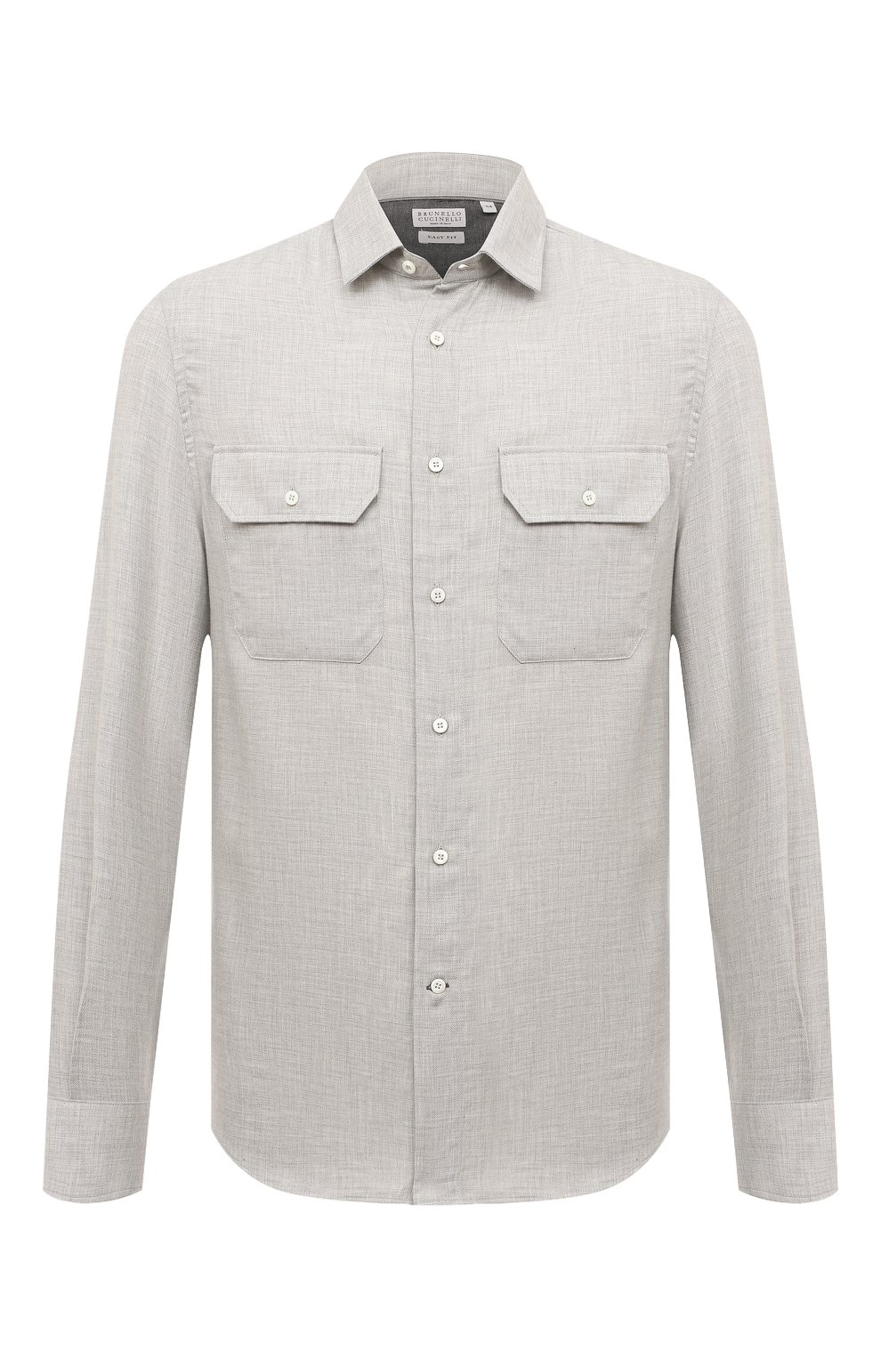 Рубашка из хлопка и кашемира BRUNELLO CUCINELLI, арт. MY6120626, фото 1