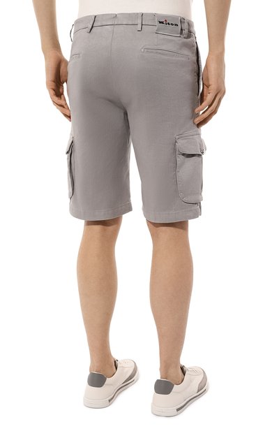 Шорты изо льна и хлопка KITON, арт. UFPPBK0604D, фото 4