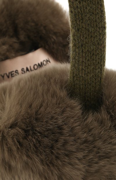 Шерстяные наушники с меховой отделкой YVES SALOMON ENFANT, арт. 20WEA310XXREXW, фото 3
