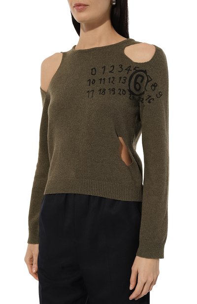 Шерстяной пуловер MM6, арт. S62NH0034/M13071, фото 3