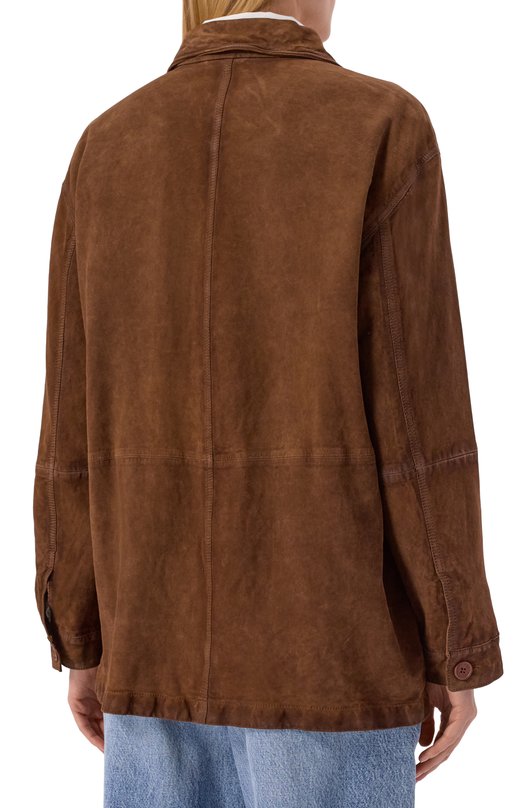 Замшевая куртка P.A.R.O.S.H. D431845/MARFA Коричневый  D431845/MARFA Фото 4