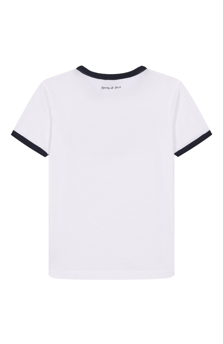 Хлопковая футболка SPORTY AND RICH, арт. T0056620010WH01, фото 1