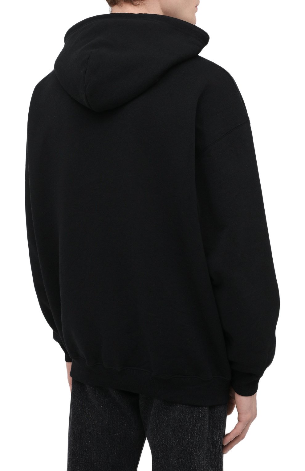 Хлопковое худи BALENCIAGA черного цвета по цене 67450 руб., арт. 570811/TJVI6, фото 4 Хлопковое худи BALENCIAGA, арт. 570811/TJVI6, фото 4